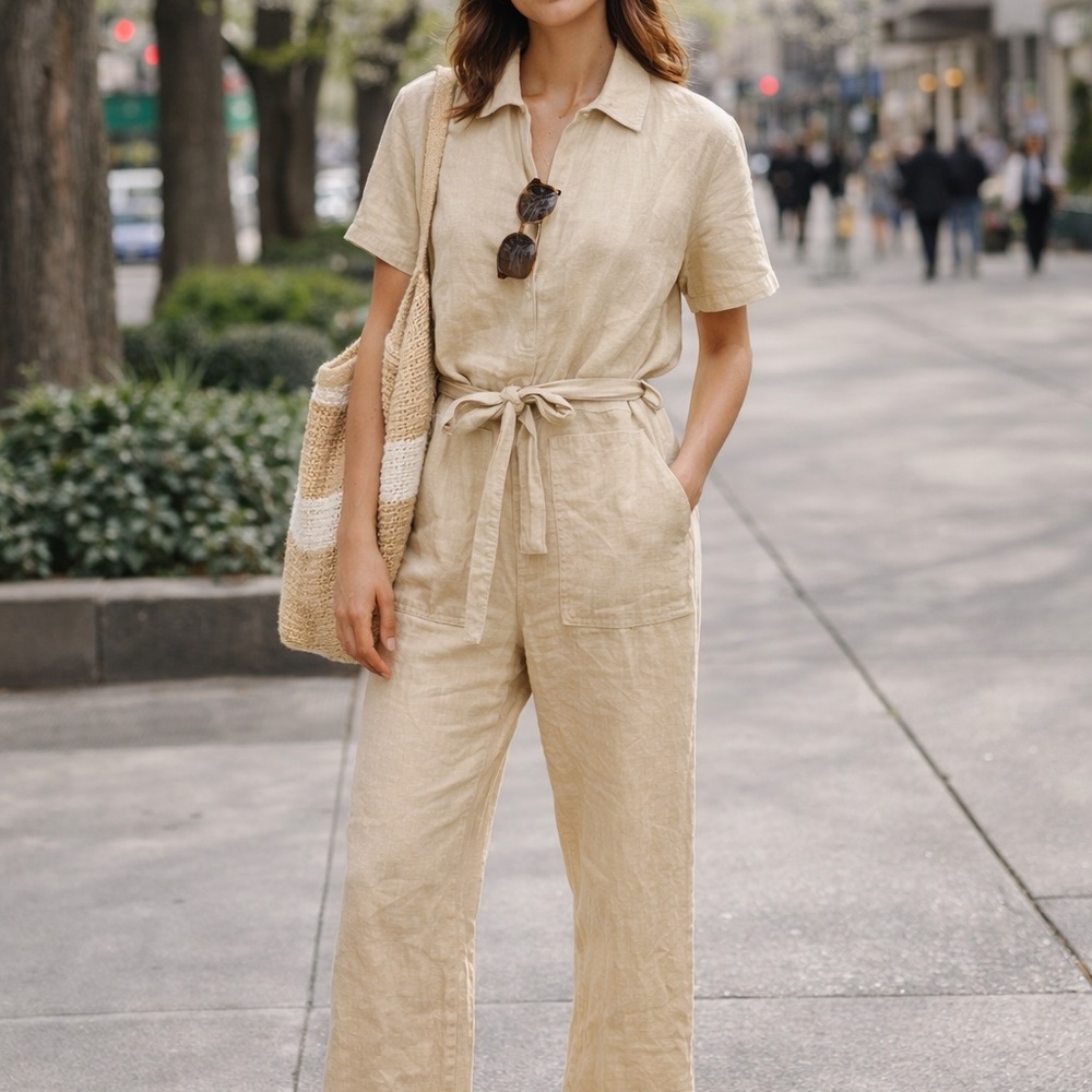 COS Linen Blend Women's Jumpsuit